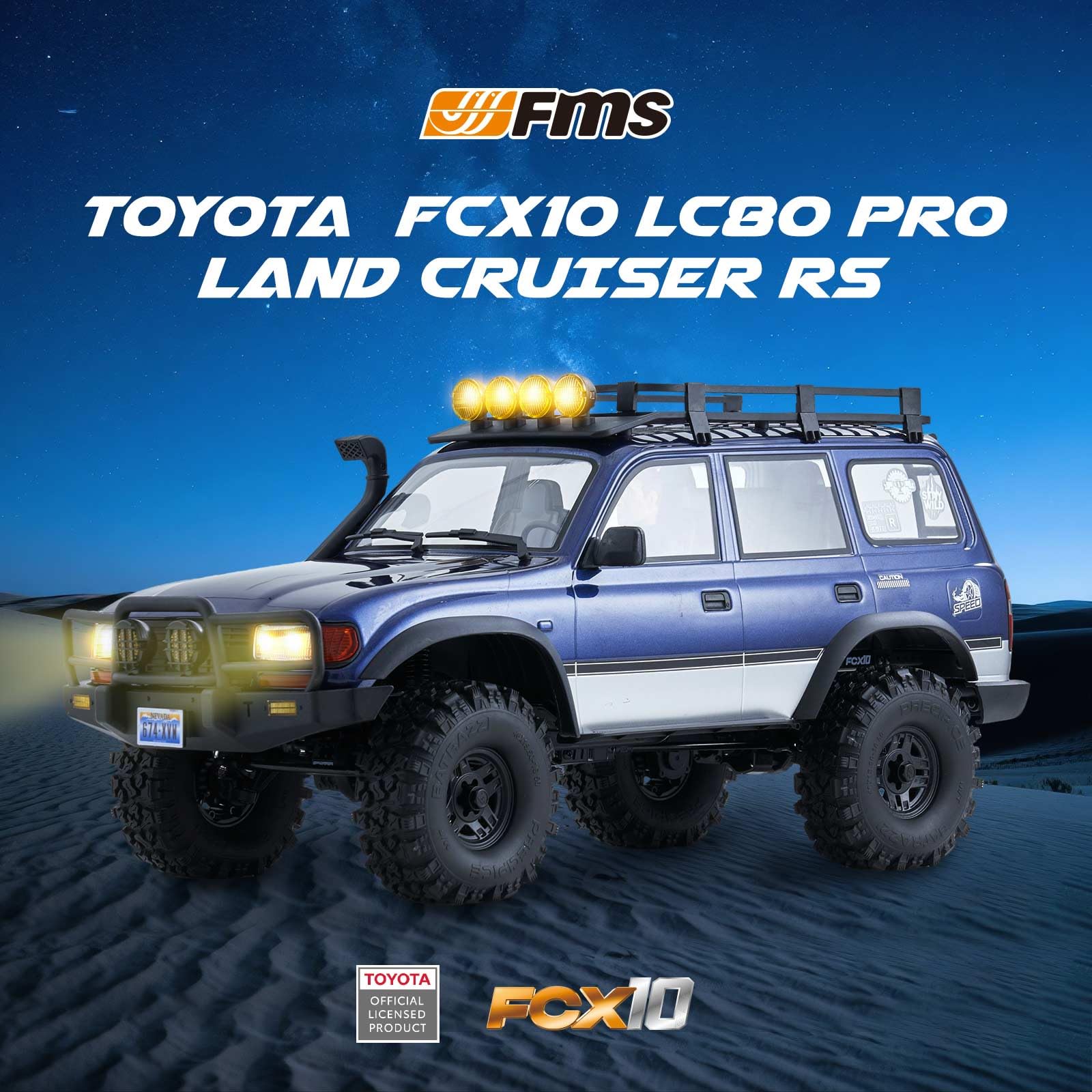FMS FCX10 Toyota LC80 クローラーラジコン FMS 1:10 FCX10 LC80 Toyota Land Cruiser 80 4WDラジコンクローラーRS